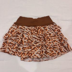 Aerie Cheetah Ruffle Athletic Skirt